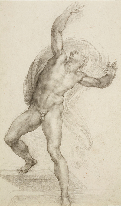 Zeichnung des auferstandenen Christus Michelangelo